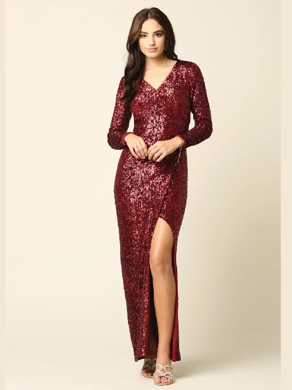 Long Sleeve Formal Evening Dress